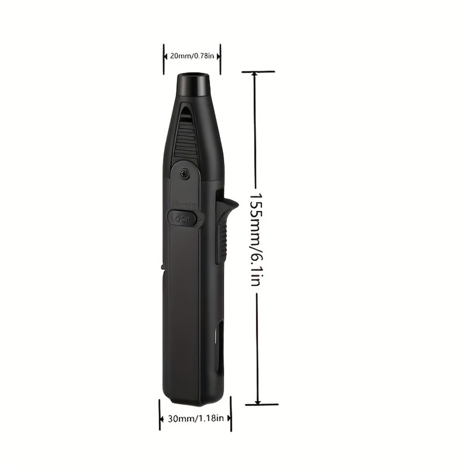 Lot de 5 briquets coupe-vent réglables au butane avec verrouillage de sécurité et allumage à 360 degrés pour le camping et la maison (carburant non inclus)