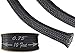 Techflex Polyethylene Terepthalate Monofilament Yarn, Expandable Braided Sleeving, 10-feet x 0.75-inch, Black