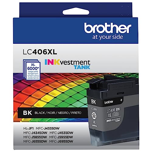 Image of Brother LC406XLBK High Yield Black -Ink -Cartridge,(Pack of 2)