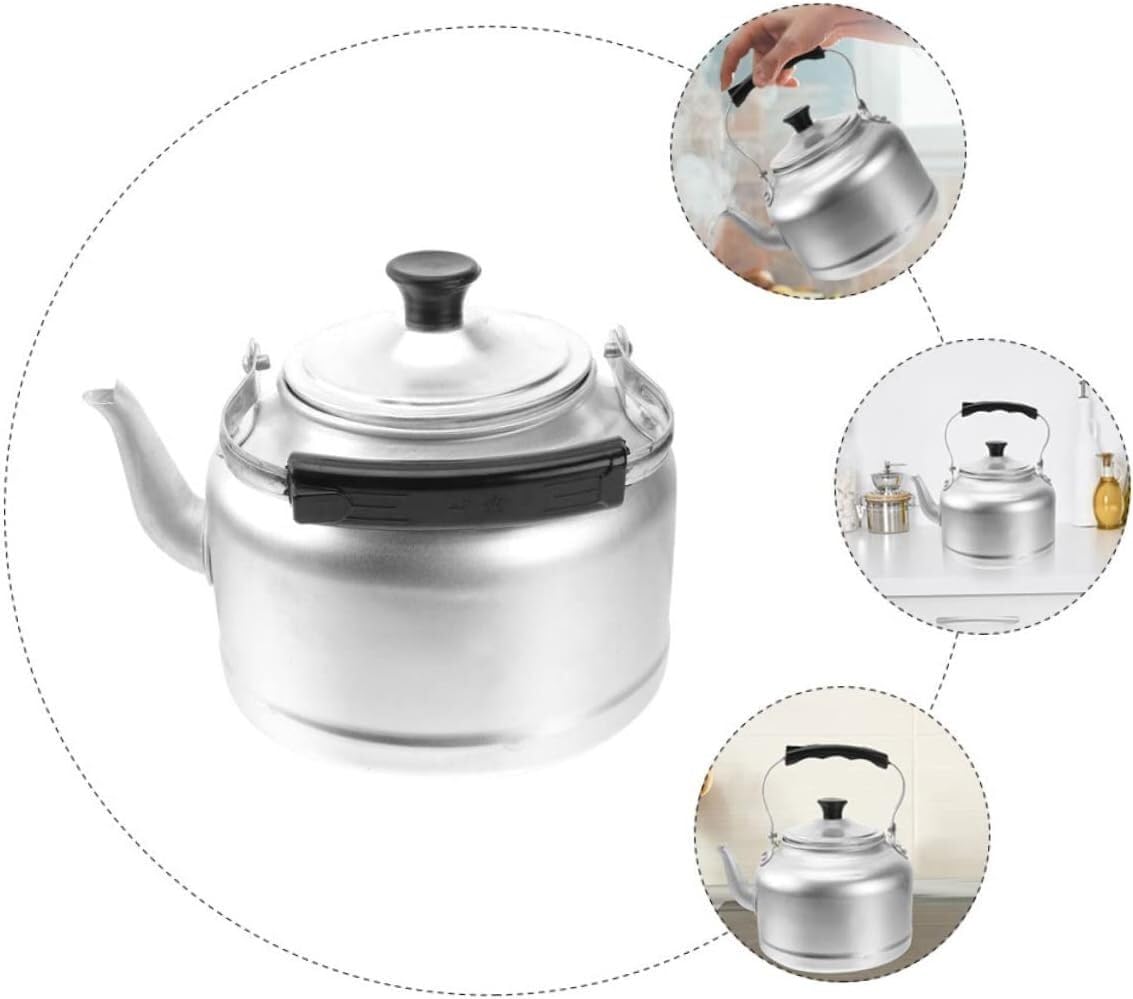 Czajnik z Gwizdkiem Czajnik Aluminiowy Czajnik Do Herbaty Ze Stali Nierdzewnej Kuchenki Kempingowe Przenośna Kuchenka Gazowa Dzbanek Do Gotowania Gorącej Wody Gwizdanie Czajnik Czajnik Kuchenek(14*19c