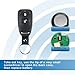 X AUTOHAUX 3 Button Car Keyless Entry Remote Control Key Fob Proximity Smart Fob OSLOKA-320T for Hyundai Tucson 2005-2009 313.8MHz