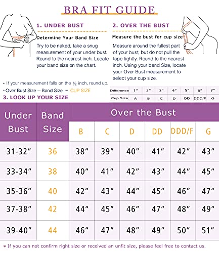 Wirarpa Bras For Women Ultra Soft Wire Free Comfortable Bra Full Coverage Plus Size Minimizer Non Padded 40Ddd #TOP4