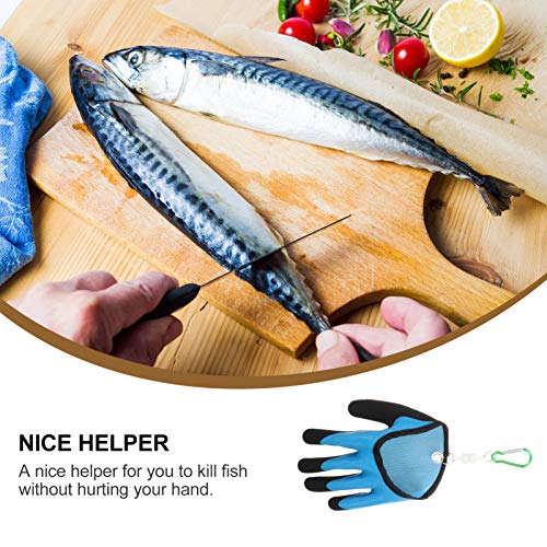 Hemoton Latex Gloves Latex Gloves Fishing Glove With Magnet Professional Fisherman Catch Fish Gloves Cut Puncture Resistant With Magnetic Hooks Left Hand Fishing Gloves Fishing Gloves #TOP1