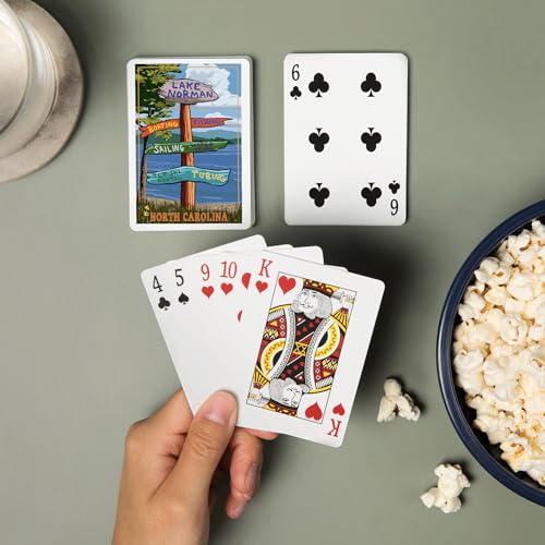 Baraja de cartas Lantern Press Lake Norman, tamaño póker, 52 cartas miniatura 2