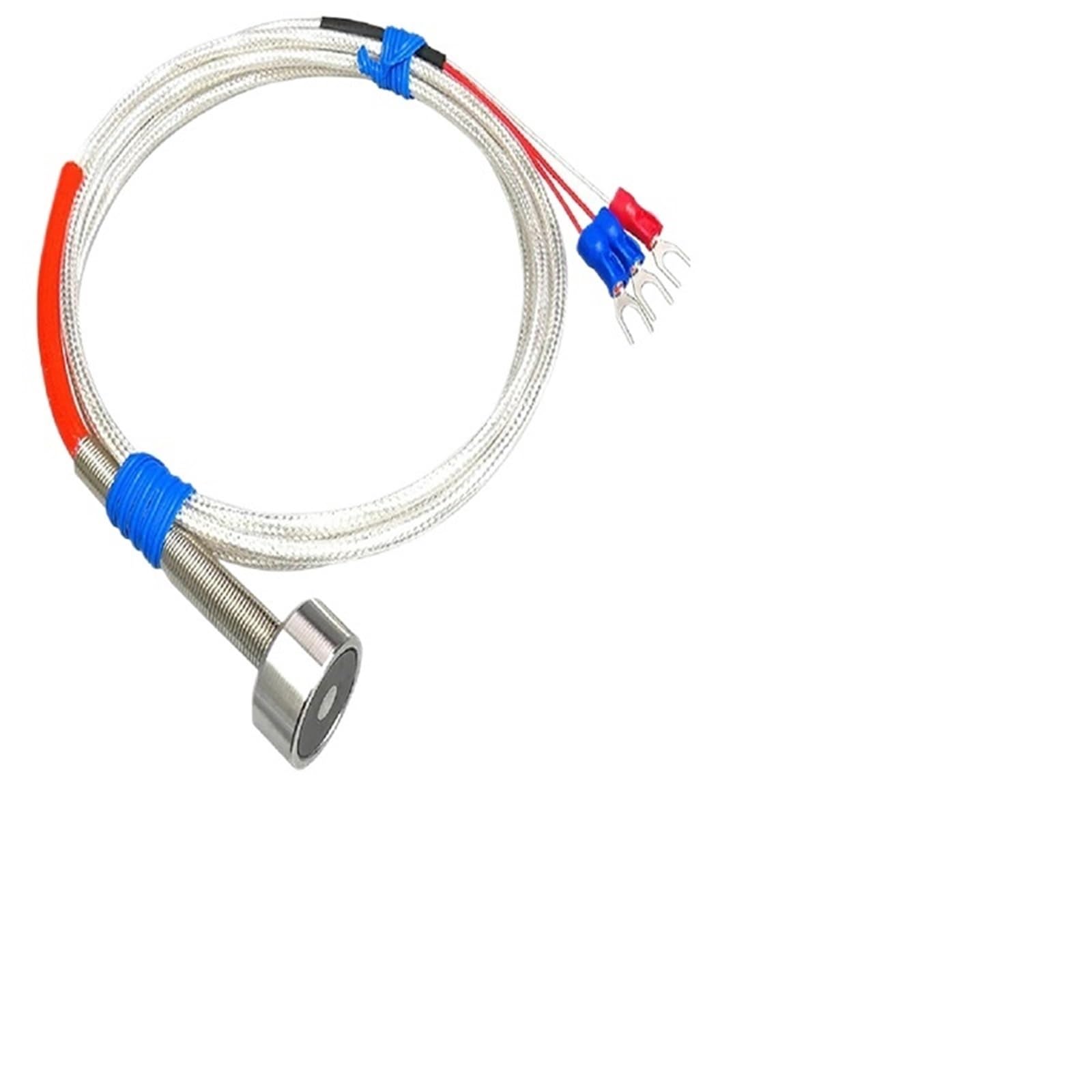 Sensor de temperatura PT100 magnético industrial con cable largo de 5m 7