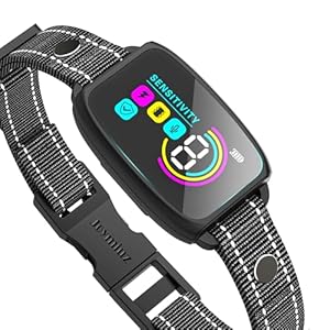 Dog Bark Collar for Large Medium Dogs, Rechargeable Smart Collar, IPX7 Waterproof Anti Bark Collar, Anti Barking Training Collar with 8 Adjustable Sensitivity Beep Vibration Shock