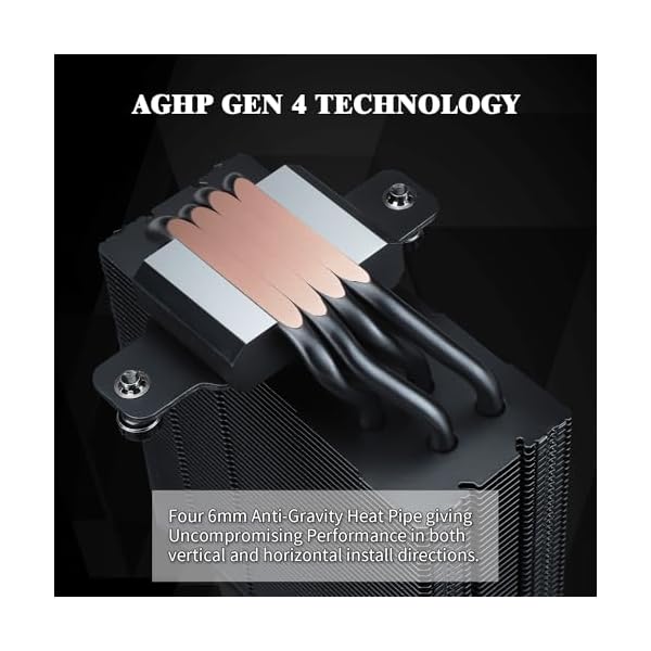 Thermalright Assassin Spirit 120 EVO Black CPU Cooler, 120mm PWM Quiet ARGB Fan CPU Air Cooler, AGHP 4th Technology, Support Intel lga1700/1150/1151/1200,AMD AM4 AM5, Computer Cooler(AS120 EVO) - Image 3