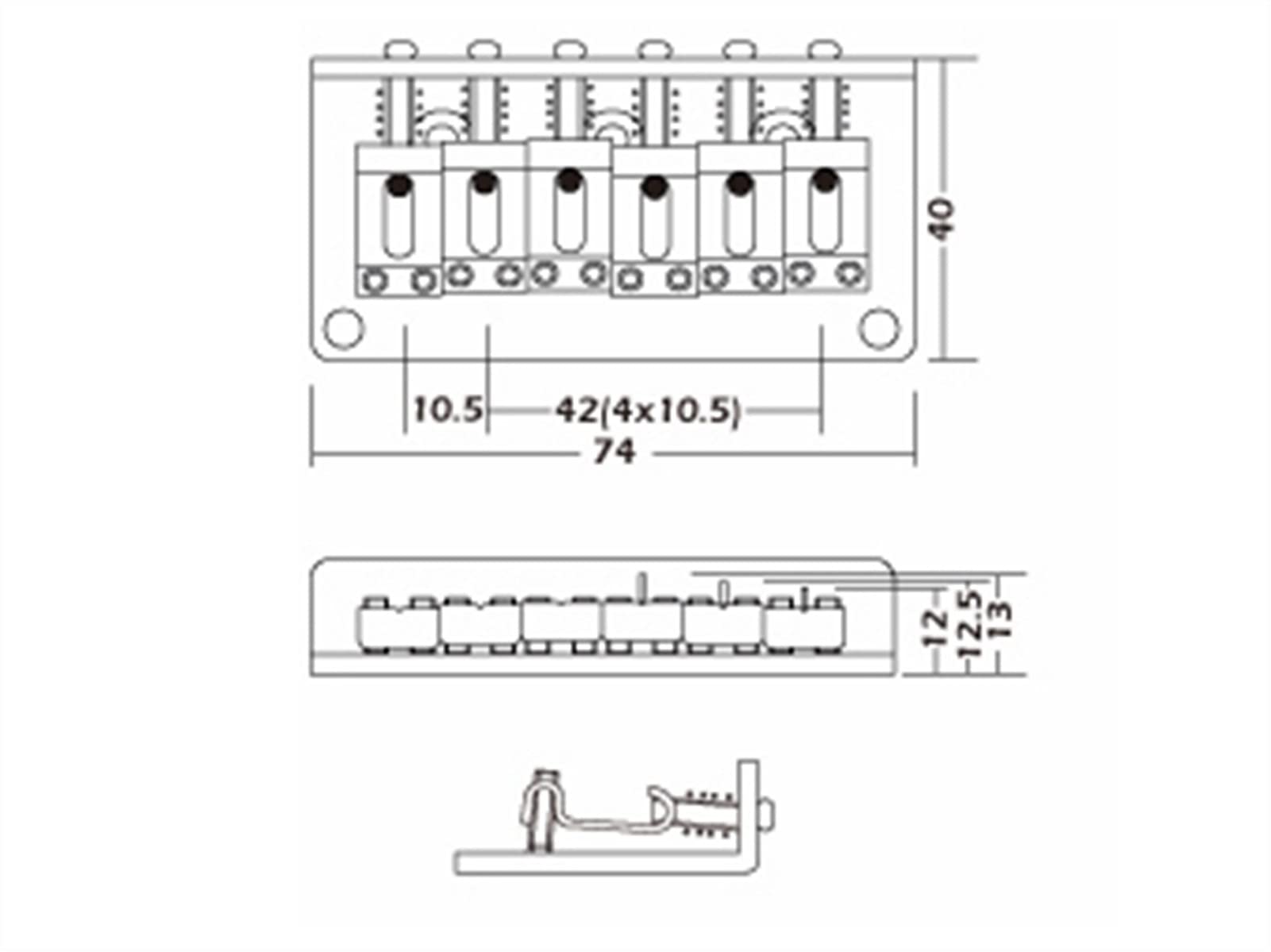 Części Gitarowe Czarna Stała Most Gitara Stalowa Siodła Elektryczna Gitara Birdge Gitara elektryczna system