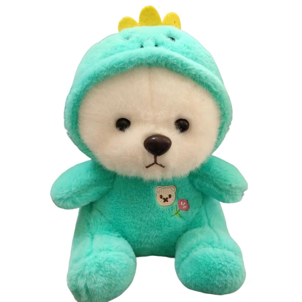 CHENGLI 25CM Dinosaur Stuffed Animal,Cute Shaggy Stuffed Dinosaur Plush Toy,Soft Toy Pajama Dinosaur,Dinosaur Plush Toy Animal Plush Gift for Kids Birthday Day Valentines' Day Gift