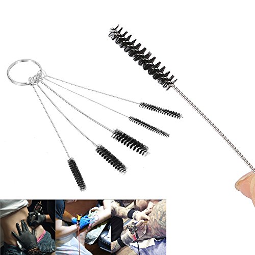 Airbrush Cleaning Brush Tattoo Machine Tube Spray Gun Nozzle Tip Repair Tool 5 Pcs/Set