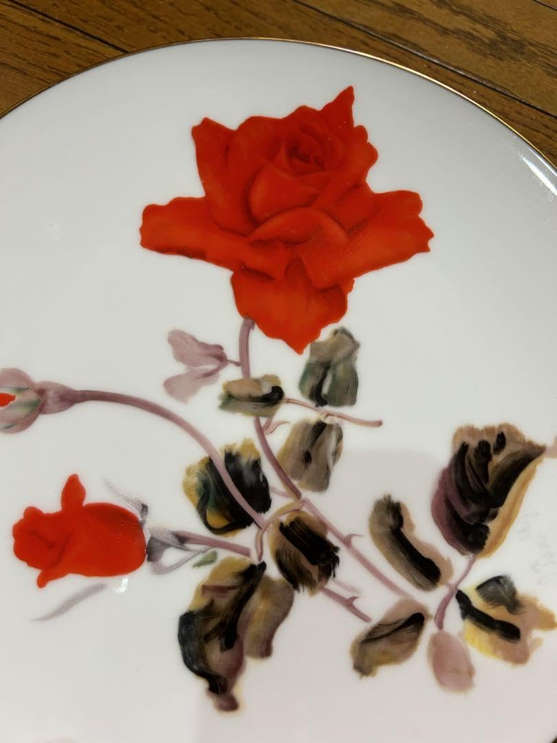 50sヴィンテージ*オールドノリタケ*古い 飾り皿*井上武 画伯*薔薇 プレート 50sヴィンテージ*オールドノリタケ*古い 飾り皿*井上武 画伯