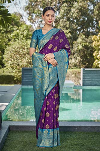 Image of Glory Sarees Women's Banarasi Silk Saree With Blouse Piece (Rich Silk101 Parent)