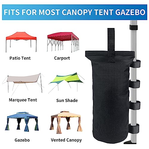 Joramoy Heavy Duty Weight Bags(150LBS) for Pop up Tent, Set of 4, Black(Without Sand)