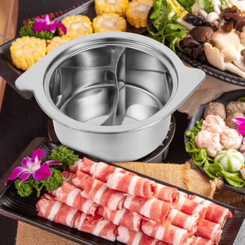 Casserole compartimentée anti-mélange pour deux bouillons - 6