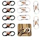 10 PCS S Karabiner, Kleine S-Form Karabinerhaken, Edelstahl Mini Karabiner mit Doppelverschluss, Diebstahl und Fallschutz, für Schlüssel und Outdoor