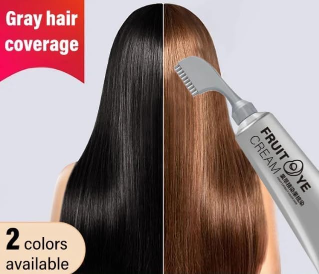 Miniatura 4 de Extracto de plantas tinte para el cabello, tinte natural para el cabello, tinte para el cabello con peine para unisex (marrón oscuro)