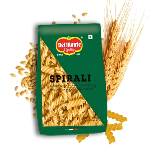 Image of Del Monte Spirali Pasta (Imported from Italy) | 100% Durum Wheat Semolina, 500g| No Maida | High in dietary fibre | Source of protein | Cholesterol Free | Low Calories | No Artificial Ingredients, Salt & Sugar