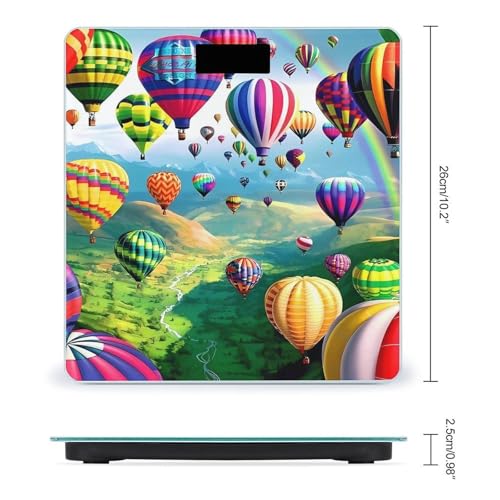 Báscula digital de baño con vidrio templado y pantalla LCD miniatura 2
