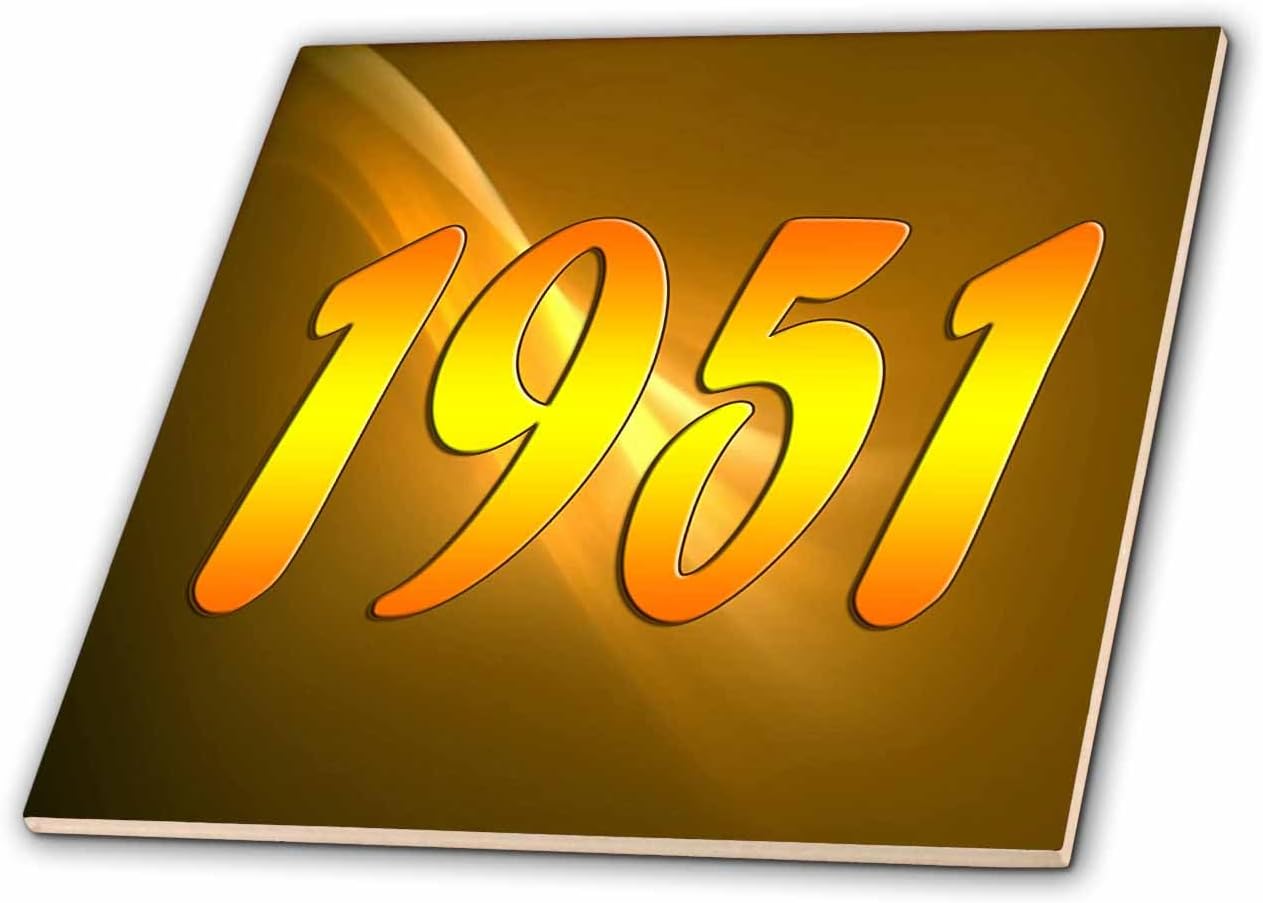 3dRose Year 1951 12 Inch Ceramic Tile
