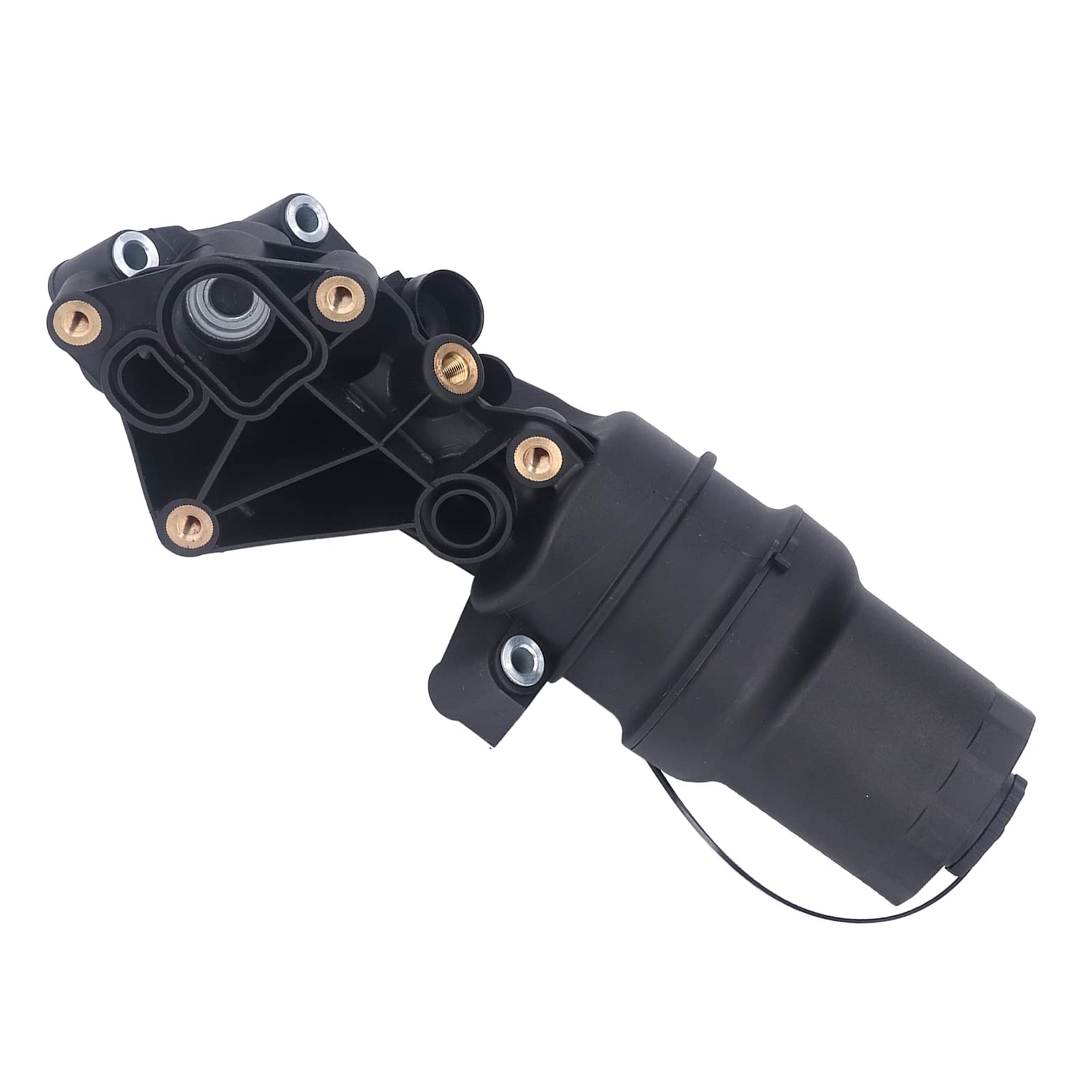 CHICIRIS Carcasa del Filtro de Aceite ABS Conjunto de Carcasa del Filtro de Aceite del Motor Protección contra Sobrecalentamiento a Prueba de Fugas para Motor MK5 2.5 2005 a 2010 Rabbit 2.5 2006 a