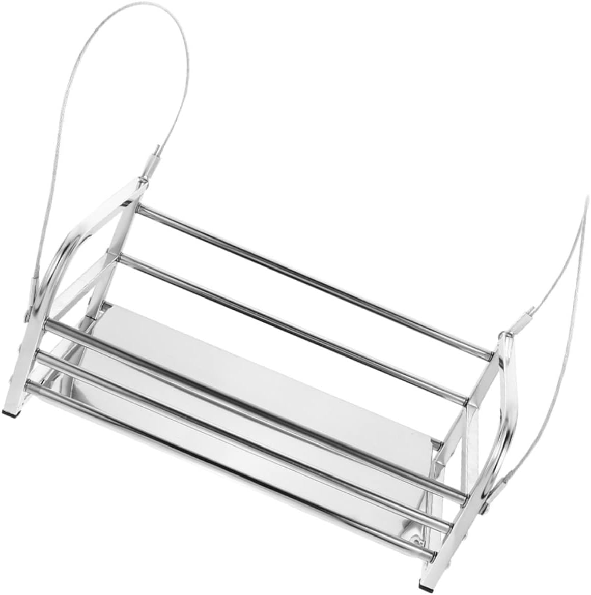 Hemoton 1pc Adjustable Flower Stand Plant Stand Plant Holder Plant Shelf Plant Rack Balcony Flower Pot Stands Flower Pot Holders Adjustable Hanging Flower Holder Stainless Steel Silver