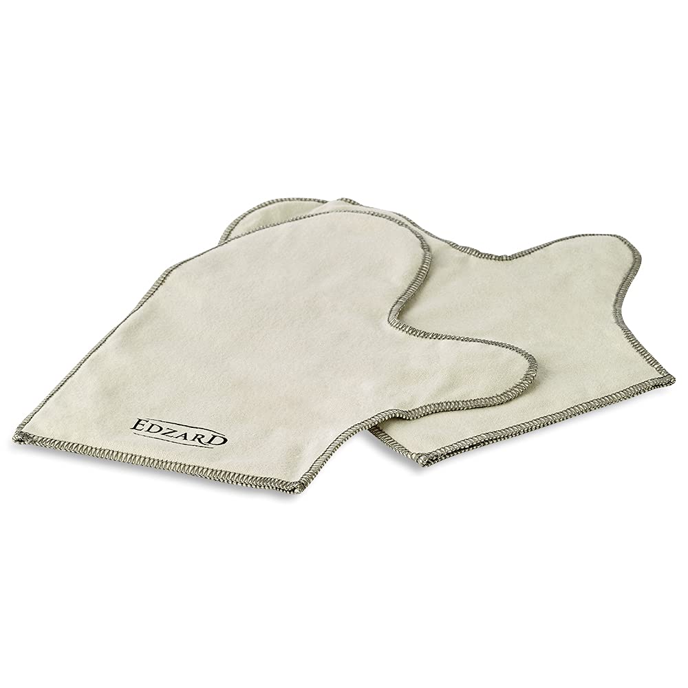 EDZARD QualiPolish Silber Pflegehandschuhe (Paar) – Baumwoll-Handschuhe zur Silberpflege
