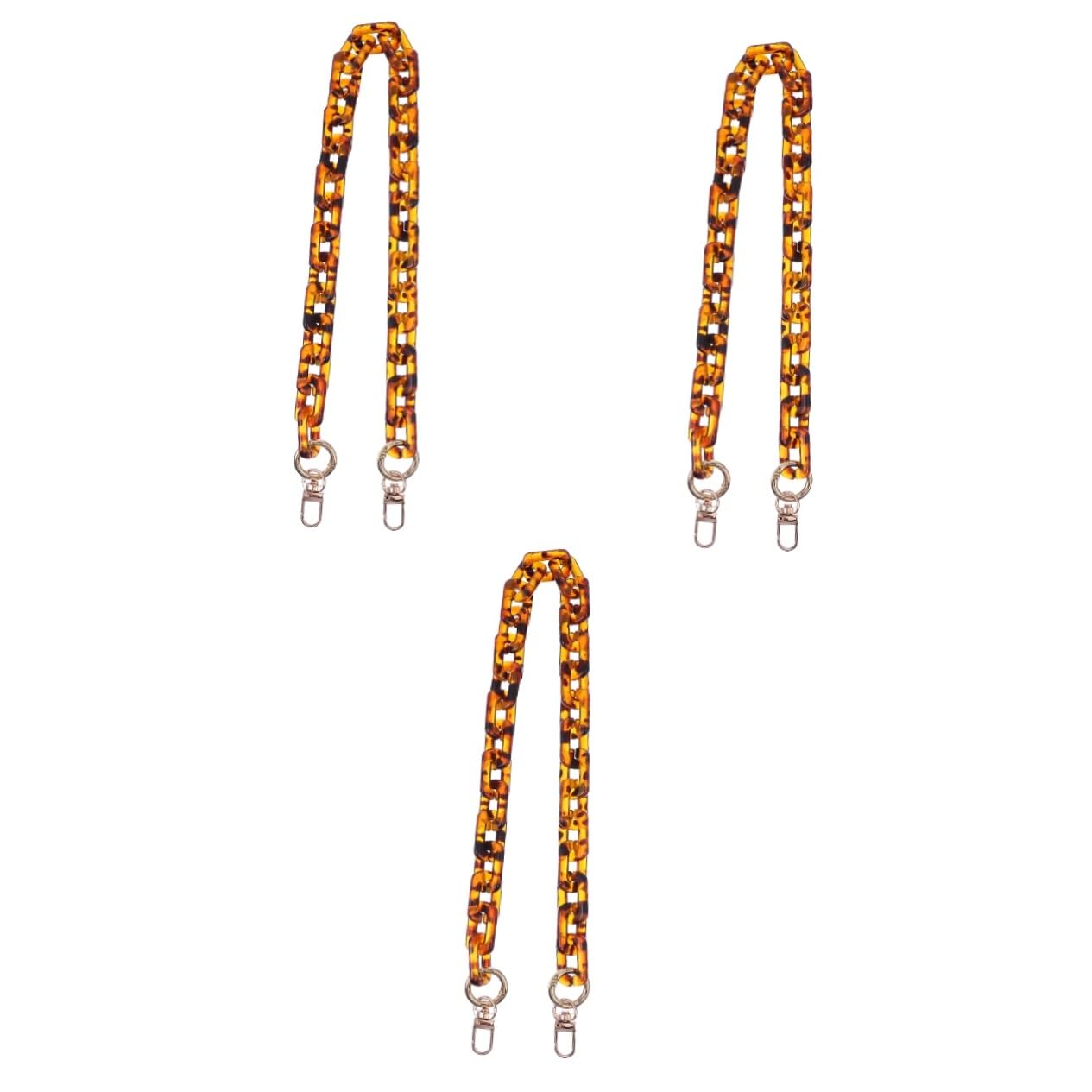TEHAUX 3piezas Correa De Bolso De Acrílica Diseño De Leopardo Cadena Decorativa Extraíble Para Accesorios De Moda y Suministros Prácticos De Bolsos