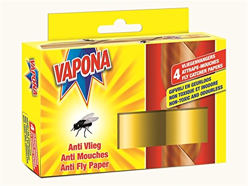 Vapona Vliesgenvangers Fly Trap, Yellow, 9.5 x 6 x 2.5 cm
