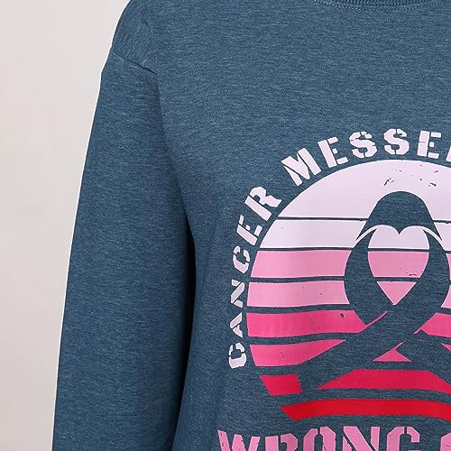 Sweat-shirt décontracté pour femmes bleu M coupe ample pullover rose
