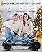 GarveeLife 24V 9Ah Kids Ride On Go Kart Toy, High Speed 8.1MPH Drifting Car With Powerful Motors, Large Seat,Slow Start Function,High/Low Speed, Music, Max Load 155lbs Racing Toy for Kids 8+Years,Blue