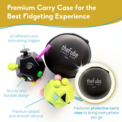 PILPOC theFube Fidget Cube - Deluxe Authentic Fidget Toys for Adults & Kids - Premium Protective Case, Stress Cube, Anxiety Toys, ADHD, OCD, Autism - Image 6