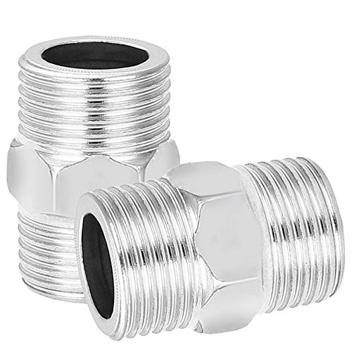 1/2\" NPT Male x 1/2\" NPT Male Hex Nipple,304 Stainless Steel Threaded Pipe Fitting Connector Pipe Adapter for Home Piping (Pack of 4) - Thumbnail 7