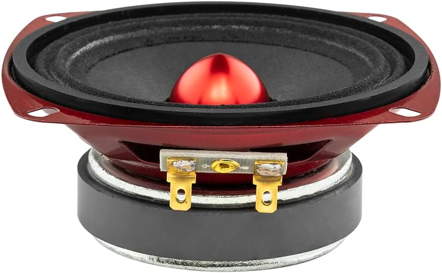 DS18 PRO-X4.4BMSL Car Speaker 4" Shallow Mid-Range Loudspeaker with Bullet 200 Watts Max Power 100 Watts RMS 4-Ohm - Boost Your Sound System’s Volume - 1 Speaker