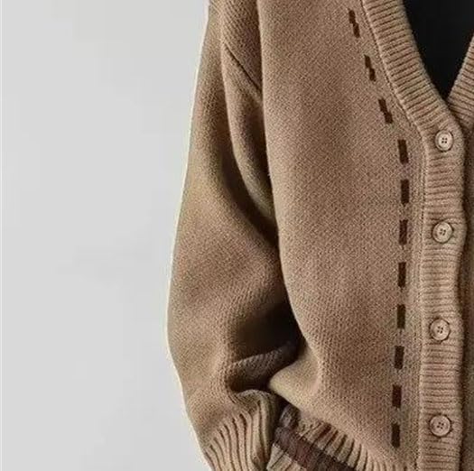 Men's V-Neck Knit Cardigan Slim Fit Sweater Button-Up Outerwear for Casual Style2