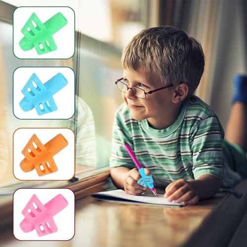 SANNIX 16 Pack Pencil Grippers for Kids Handwriting, Pencil Holder for Kids, Handwriting Grip, Ergonomic Training Pen Grips, Writing Tool for Toddlers, Preschoolers, Children