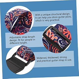 FAVOMOTO 1 PC Sangle De Guitare Vintage Harnais De Guitare Pour Les Femmes Sangle De Guitare Avec Des Extrémités En Cuir Mur Monté Crochets Guitare Basse Électrique Sangle Réglable - Les Beatles, Paul McCartney, John Lennon, RIngo Starr, George Harrison FAVOMOTO 1 PC Sangle De Guitare Vintage Harnais De Guitare Pour Les Femmes Sangle De Guitare Avec Des Extrémités En Cuir Mur Monté Crochets Guitare Basse Électrique Sangle Réglable – Image 3