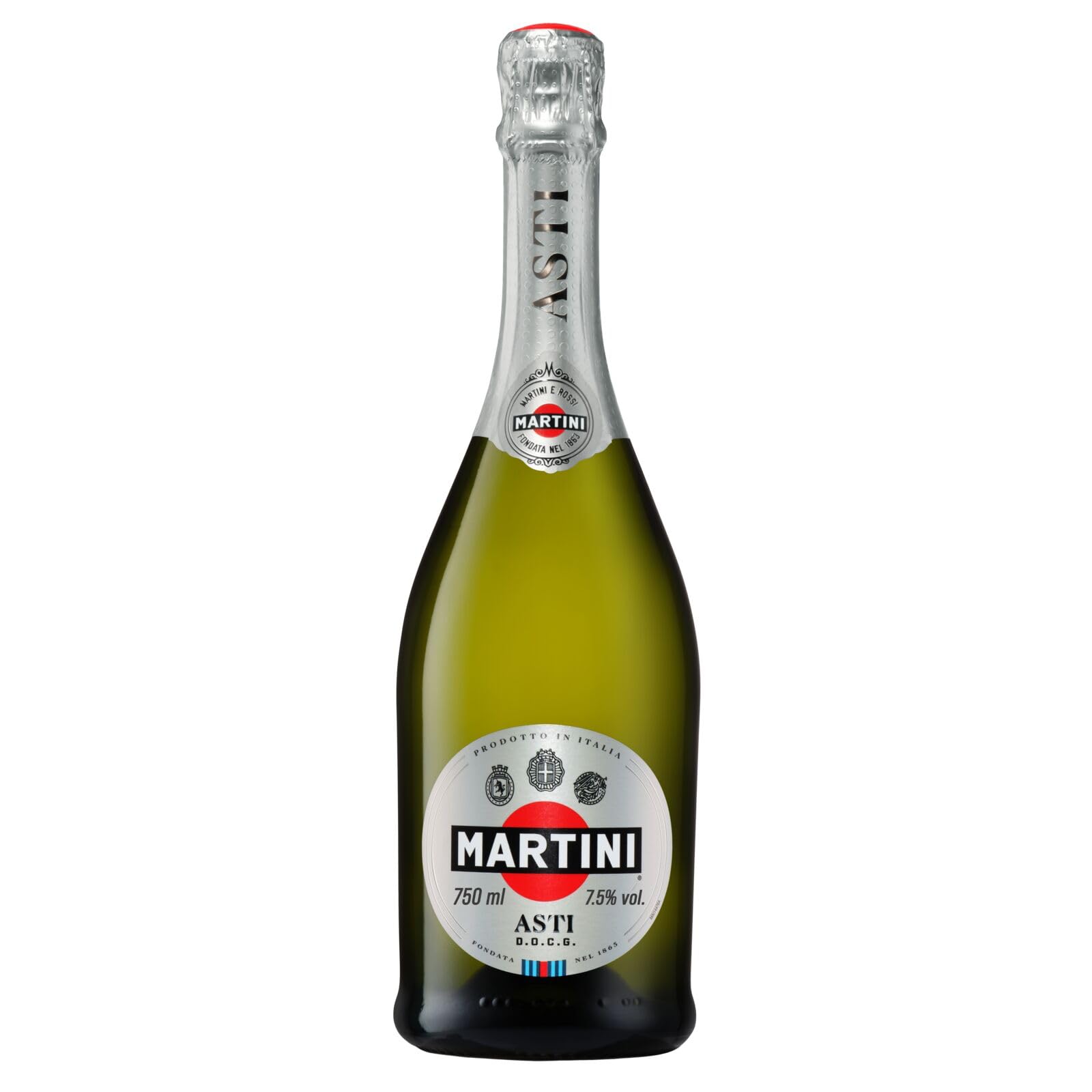 MARTINI Asti Schaumwein, 7,5% vol., 75cl / 750ml, halbsüßer italienischer Schaumwein