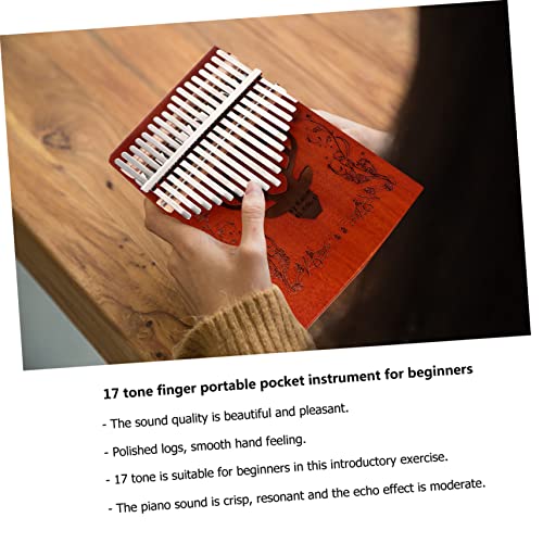 Parliky 17 Polegar Mogno Kalimba Piano De Dedo Kalimba Piano Mbira Portátil Piano Infantil Kalimba P