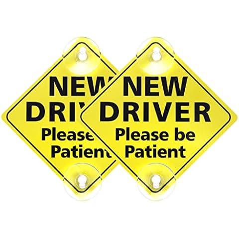 Cobee Señal de Nuevo Conductor con Ventosas Reflectantes Cover