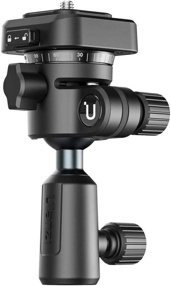 Ulanzi T112 TH02 Uka Inverted Ball Head with Quick Release Plate 360° Rotation Camera Mount Monopod Tripod Camera DSLR
