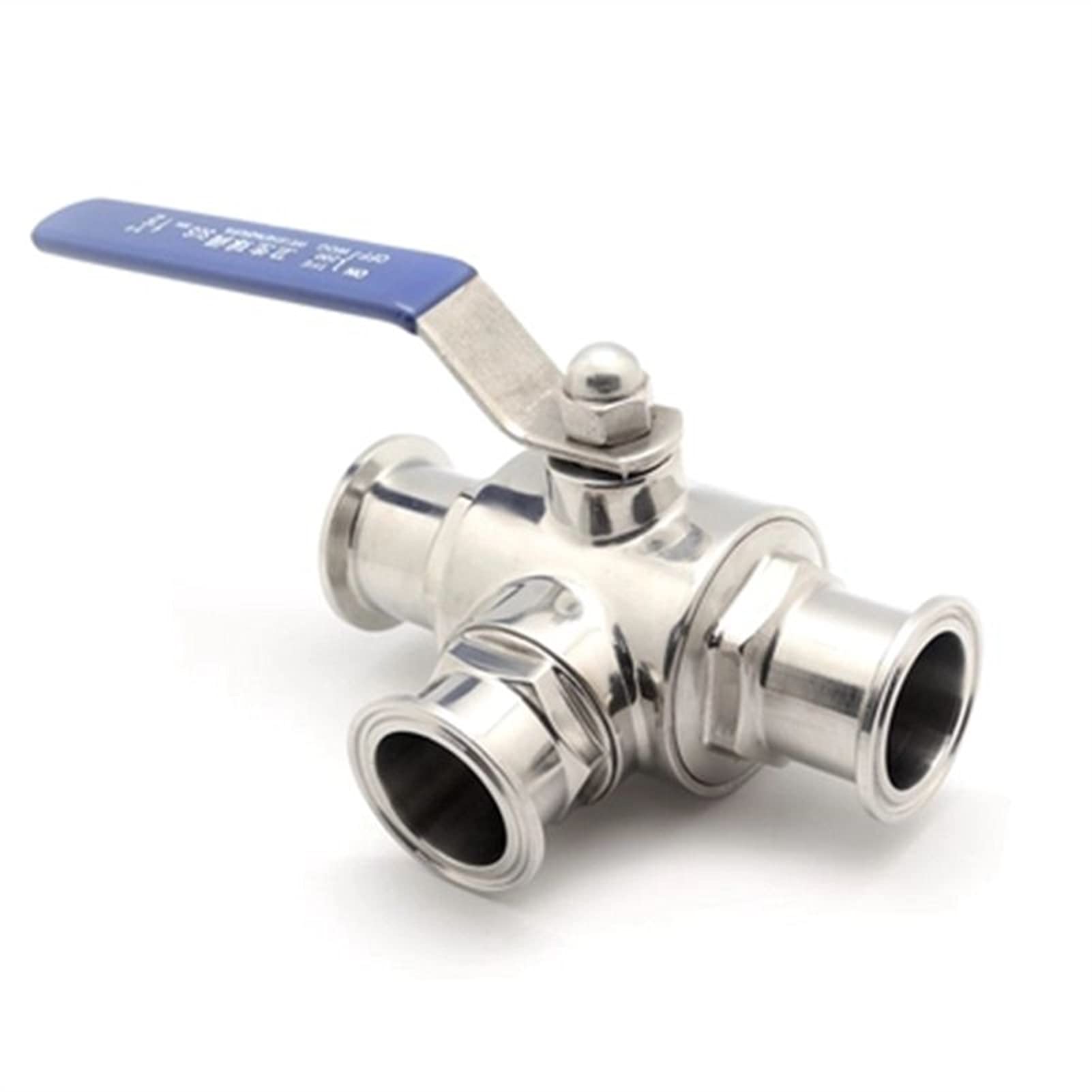 1inch 25mm 304 Stainless Steel Ball Valve Three Way 1.5inch 50.5mm Tri Clamp Ferrule Type(L Type)