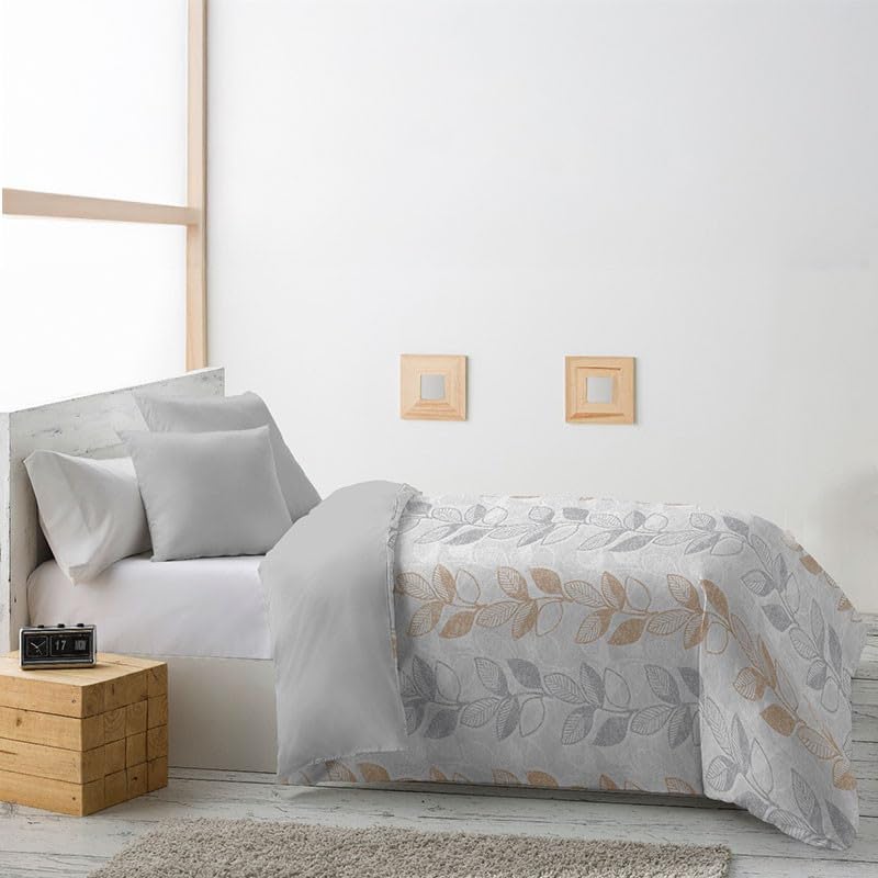 Rufino Díaz Edredón Invierno Reversible 350g Estampado Ananta - Beige, 135 cm