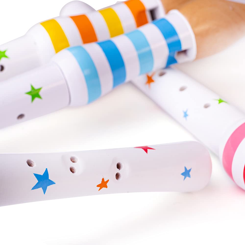 Bigjigs Toys Recorder - Wooden Recorders For Children, Toddler Musical Instrument, Kids Music Gifts, Available In 4 Colours, Age 3 Years +