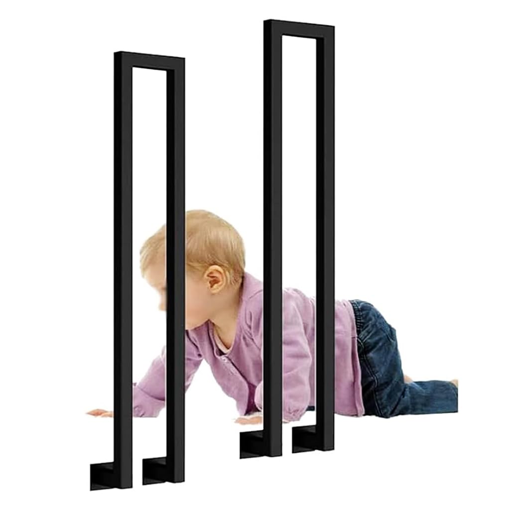 YCZHD Side Mounted Handrails,U-Shaped Railing Outdoor,Modern Iron Decorative Stair Indoor,Indoor/Outdoor Use,Balcony,Hallway,Safety Non-Slip Support Bar(Size:95cm/37.4in,Color:Black)