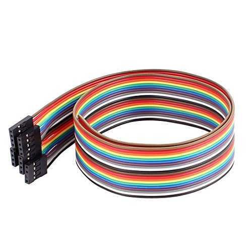 Aexit 5 piezas jumper cable hembra 50cm 2.54mm 4P miniatura 1