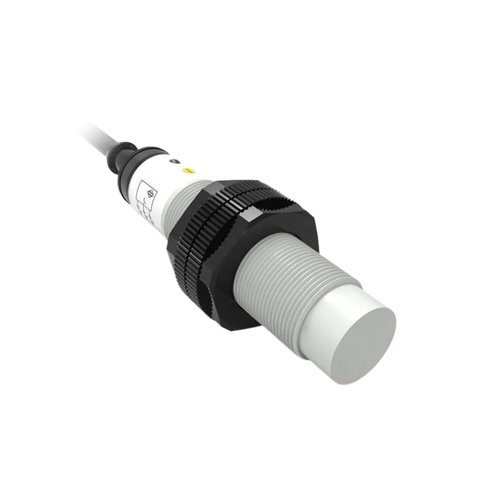 Sensor de posición capacitivo de plástico M18 de 10-30 V CC. Sensor de proximidad capacitivo.