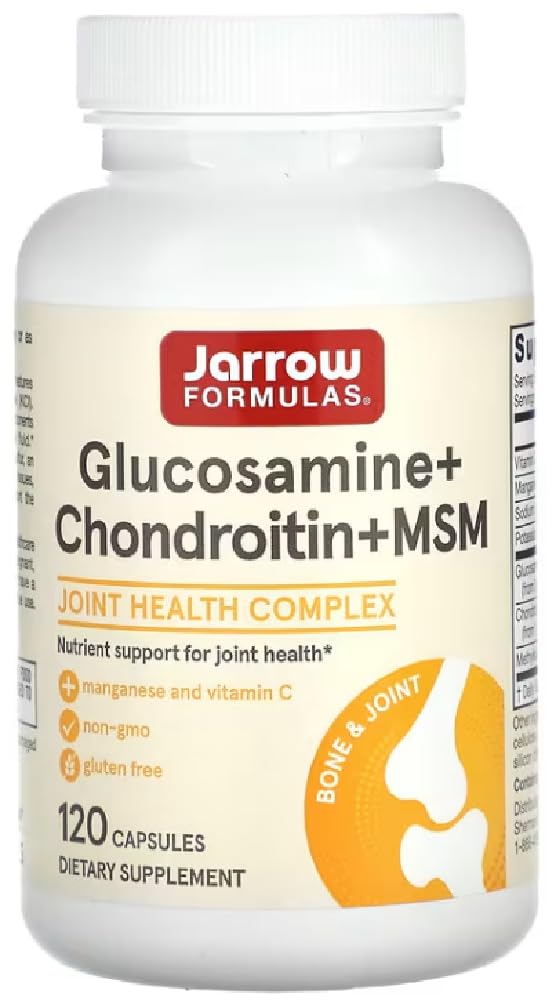 Jarrow Formulas - Glucosamin + Chondroitin + MSM | Gelenkunterstützung - 120 Kapseln