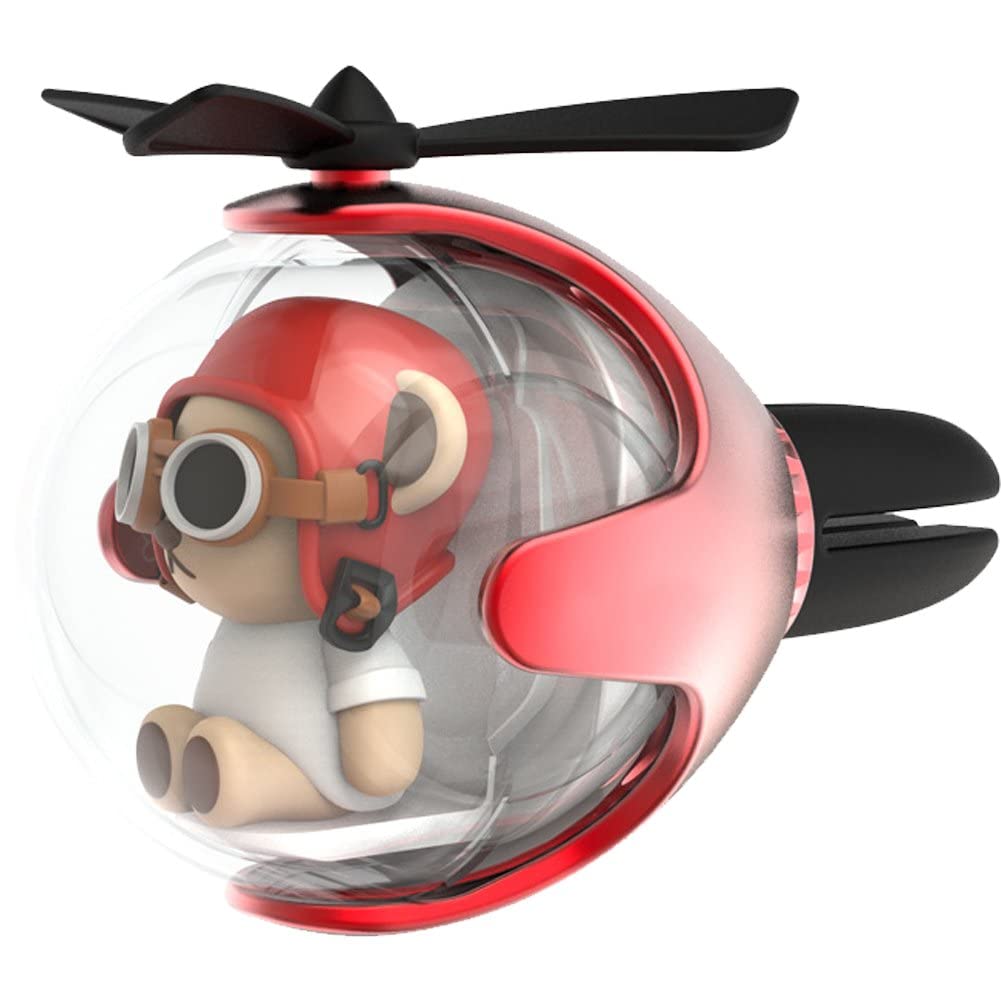 Danlai Red Car Air Freshener Pilot Cute Car Diffuser Lights Cartoon Outlet Fan Air Diffuser For Car Vent Perfume Automotive Decoration