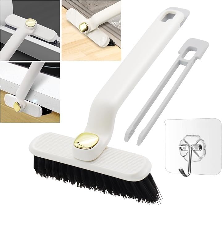 Image of KROYWEN Multi-Function Bathroom Plastic Cleaning Brush,Tiles Cleaning Brush,Hard Bristle Rotating Crevice Gap Cleaning Brushes for Bathroom,Floor Cleaner Brush(Multi Colour) (1)
