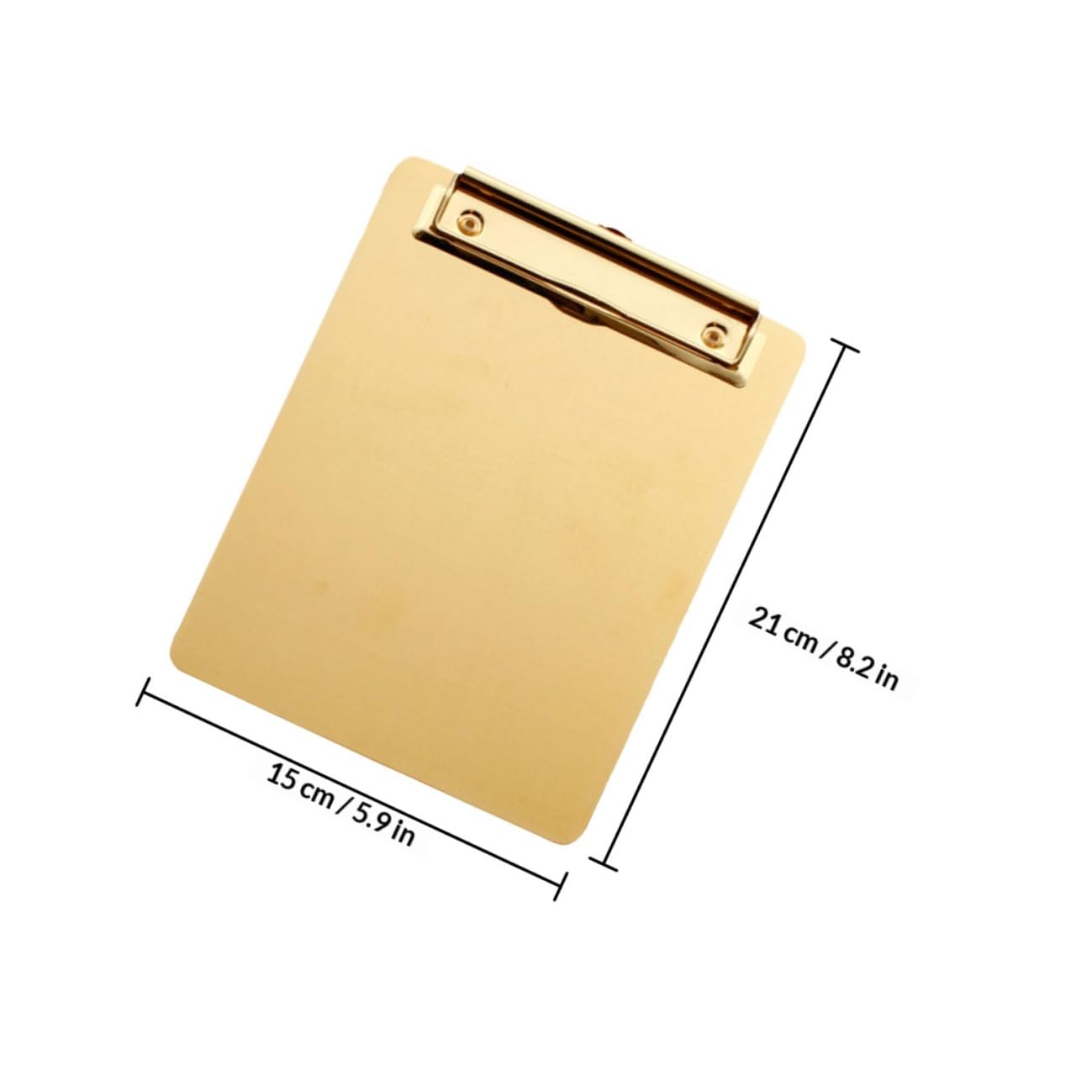 Porte-documents Métalliques Rangement Facile des Documents A5 Or en Acier Inoxydable Lot de 2 Clips Légers et Pratiques Finition Sophistiquée pour Bureau
